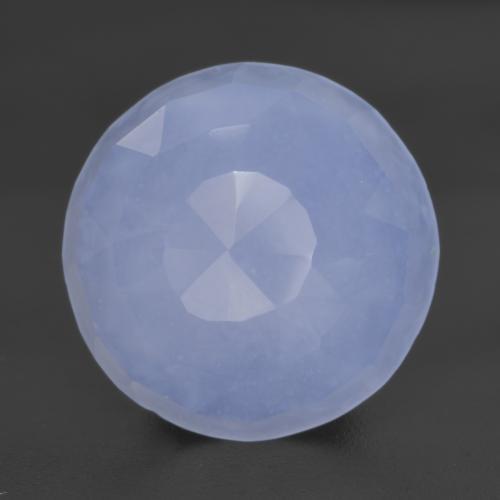 Violet Blue Chalcedony Gem - 5.6ct Round Buff-Top (ID: 531210)