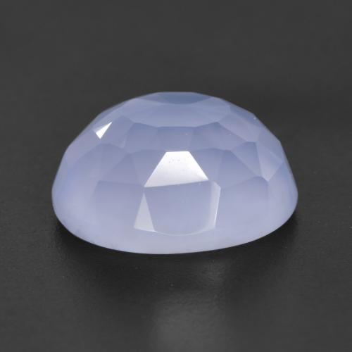 4.75 ct Blue Chalcedony Stone, Natural Chalcedony in Oval Buff-Top Shape for Sale