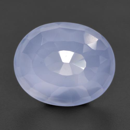 Azul claro Calcedonia Gema - 4.6ct Óvalo de tope pulido (ID: 531230)