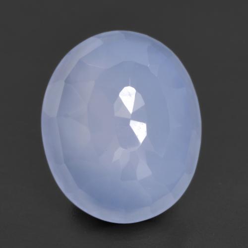 Purplish Blue Chalcedony Gem - 4.3ct Oval Buff-Top (ID: 531233)