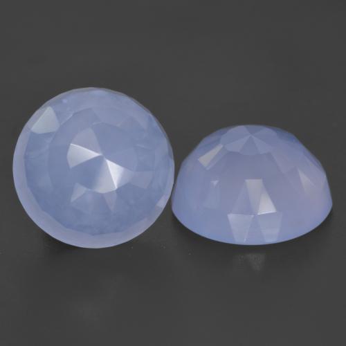 Purplish Blue Халцедон Камень - 6ct Круглая форма огранка Buff-Top (ID: 531403)
