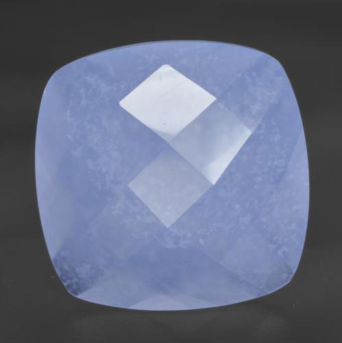 Purplish Blue Chalcedony Gem - 14.2ct Cushion Checkerboard (double sided) (ID: 531412)