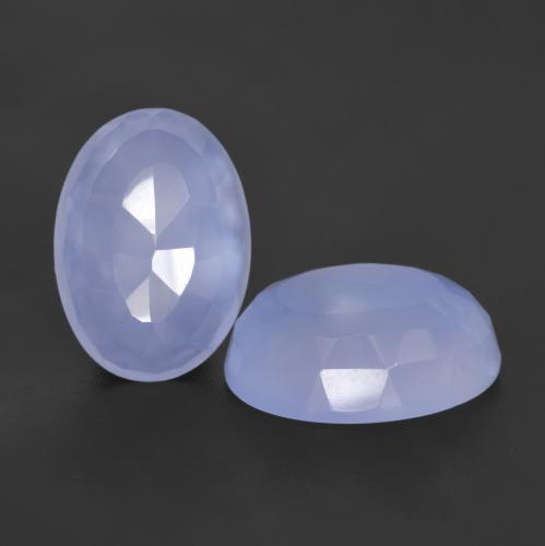 Фиолетово-синий Халцедон Камень - 5.6ct Форма Овал огранка Buff-Top (ID: 531424)