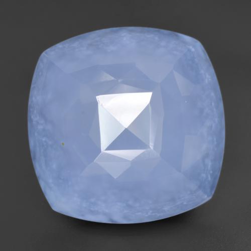 Purplish Blue Chalcedony Gem - 11.4ct Cushion Buff-Top (ID: 531569)
