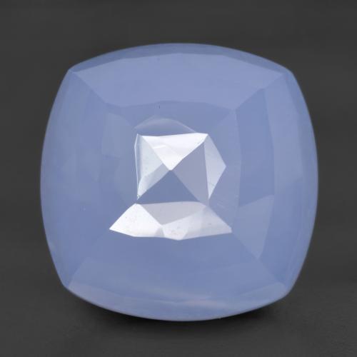 Azul púrpura Calcedonia Gema - 14.5ct Cojín de tope pulido (ID: 531572)