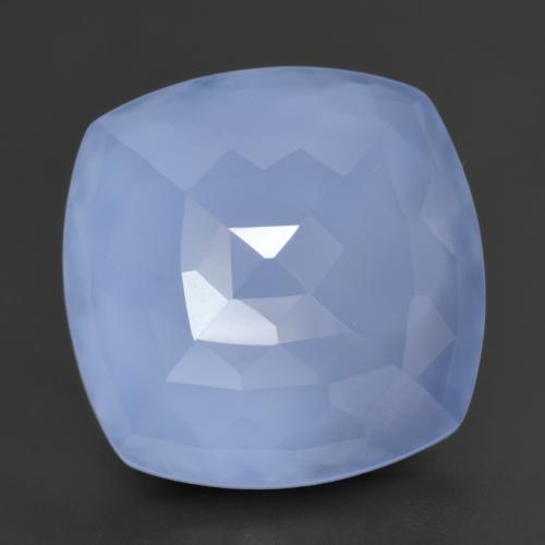 Purplish Blue Chalcedony Gem - 11.9ct Cushion Buff-Top (ID: 531573)