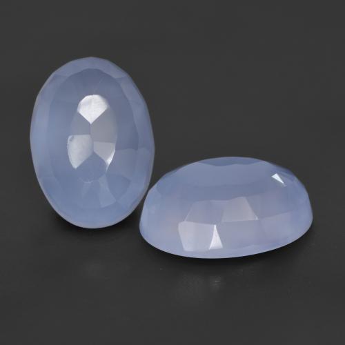 Purplish Blue Халцедон Камень - 6.1ct Форма Овал огранка Buff-Top (ID: 531834)