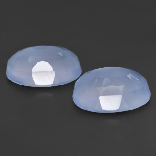 Chalcedony Gemstones in 14 x 10 mm (calibrated) Size for Sale, Chalcedony Stones in Purplish Blue Color