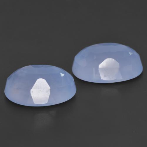 Chalcedony Gemstones in 14 x 10 mm (calibrated) Size for Sale, Chalcedony Stones in Purplish Blue Color