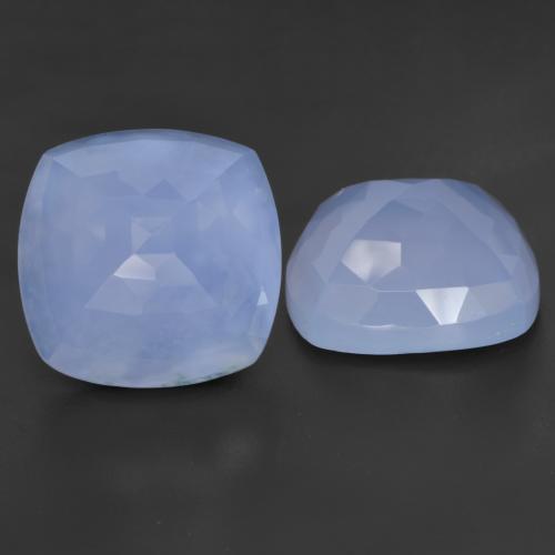 Purplish Blue Халцедон Камень - 12.6ct Форма Подушечка огранка Buff Top (ID: 531846)