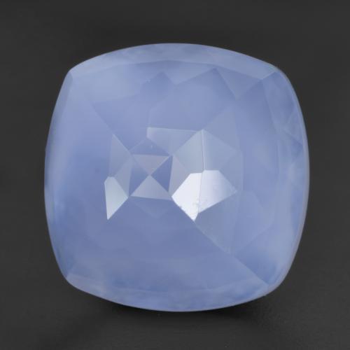 Purplish Blue Chalcedony Gem - 12.2ct Cushion Buff-Top (ID: 531848)