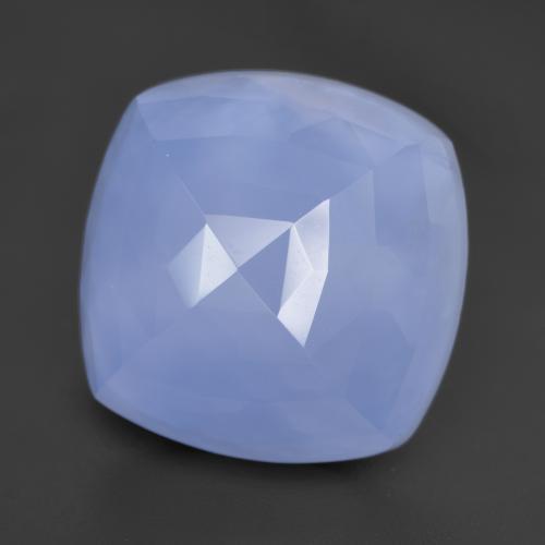 13.20 ct Blue Chalcedony Stone, Natural Chalcedony in Cushion Buff-Top Shape for Sale