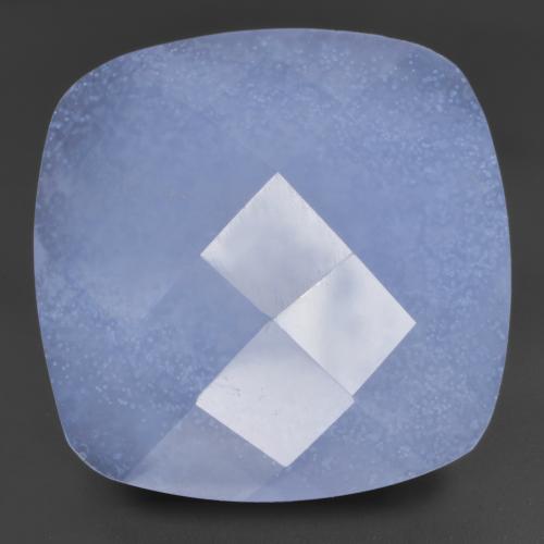 Purplish Blue Chalcedony Gem - 12.5ct Cushion Checkerboard (double sided) (ID: 531856)