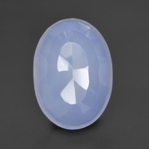 Purplish Blue Халцедон Камень - 6.5ct Форма Овал огранка Buff-Top (ID: 532040)