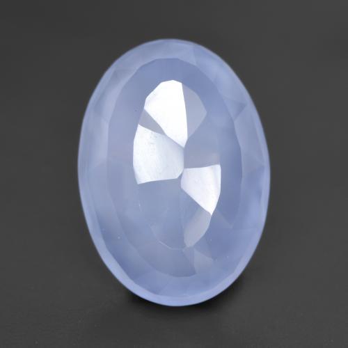 Purplish Blue Халцедон Камень - 5.3ct Форма Овал огранка Buff-Top (ID: 532041)
