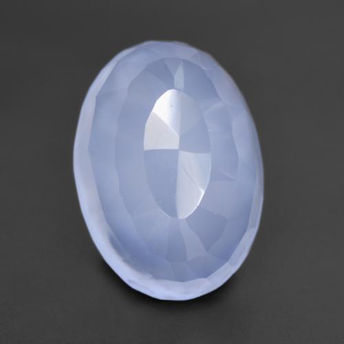 Purplish Blue Chalcedony Gem - 5.5ct Oval Buff-Top (ID: 532043)