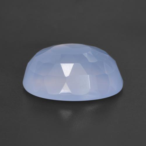 Azul púrpura Calcedonia Gema - 5.9ct Óvalo de tope pulido (ID: 532047)