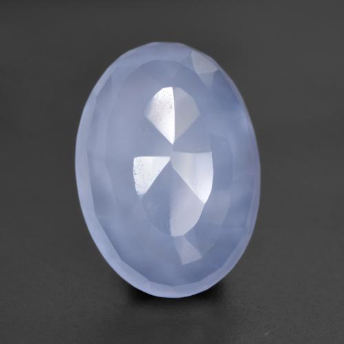 Purplish Blue Chalcedony Gem - 4.9ct Oval Buff-Top (ID: 532048)