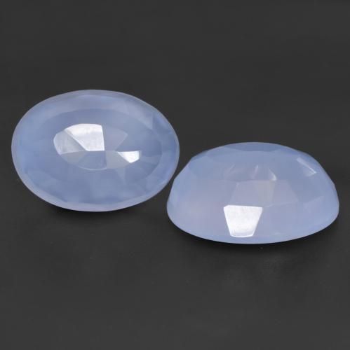 Purplish Blue Халцедон Камень - 5.7ct Форма Овал огранка Buff-Top (ID: 532059)