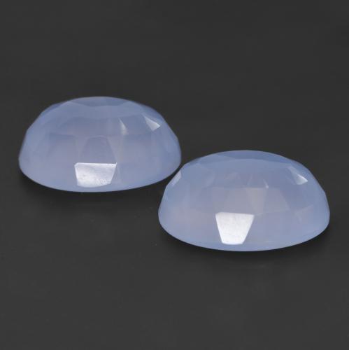 Chalcedony Gemstones in 13.5 x 9.8 mm Size for Sale, Chalcedony Stones in Purplish Blue Color