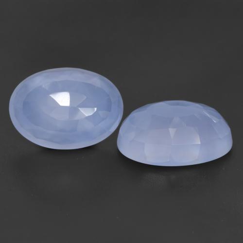 Purplish Blue Calcedonio Gem - 5.9ct Formato ovale (ID: 532060)