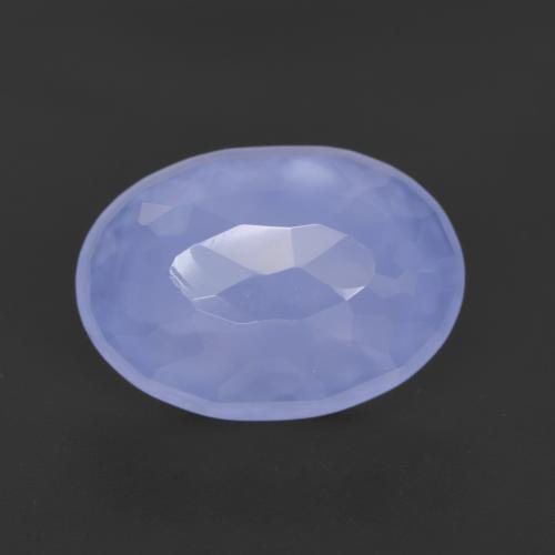 Светло-синий Халцедон Камень - 5.3ct Форма Овал огранка Buff-Top (ID: 532064)