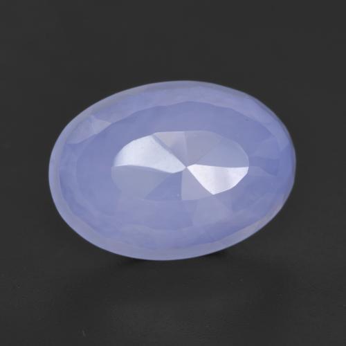 Azul púrpura claro Calcedonia Gema - 5.5ct Óvalo de tope pulido (ID: 532066)