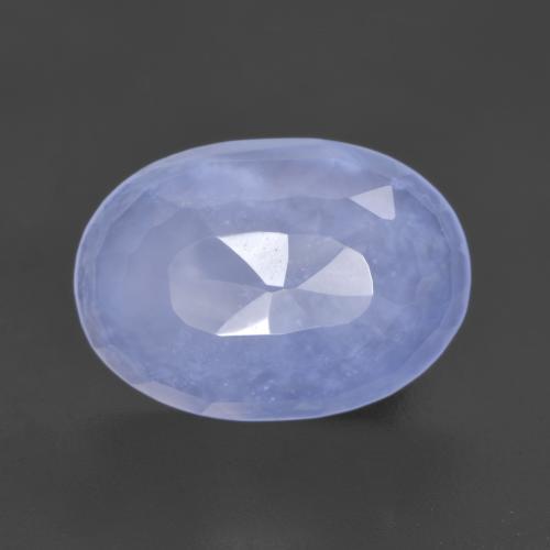 Light Blue Chalcedony Gem - 4.9ct Oval Buff-Top (ID: 532069)