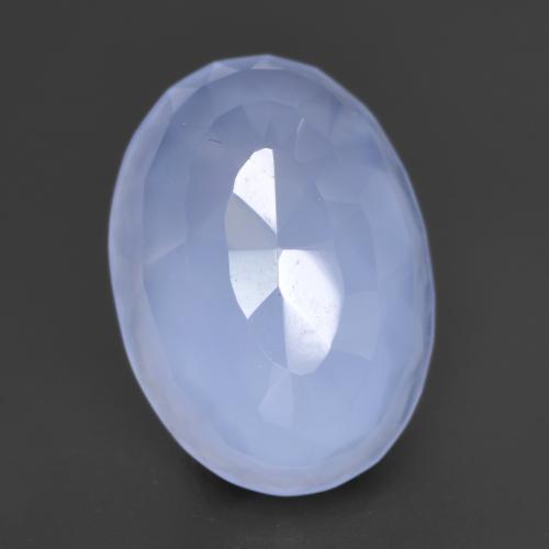 Violet Blue Chalcedony Gem - 5.2ct Oval Buff-Top (ID: 532076)
