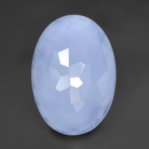 Violet Blue Chalcedony Gem - 5.2ct Oval Buff-Top (ID: 532080)