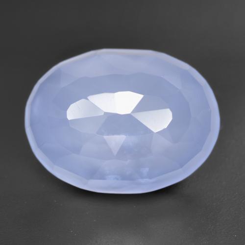 Violet Blue Chalcedony Gem - 5ct Oval Buff-Top (ID: 532082)