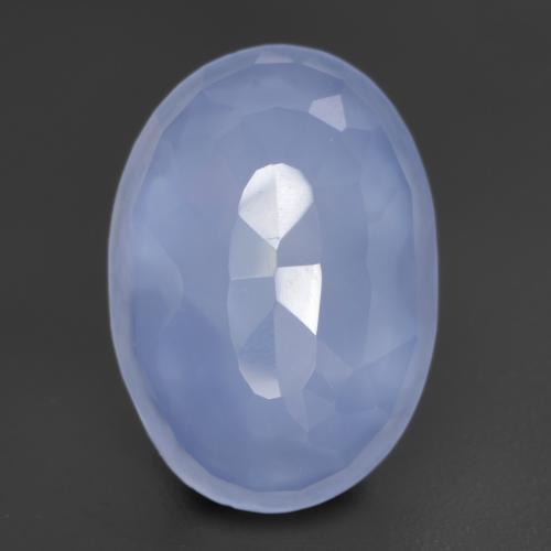 Purplish Blue Chalcedony Gem - 5.9ct Oval Buff-Top (ID: 532086)