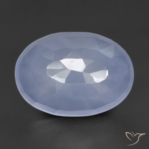 Calcedonio Formato ovale da 5,46 ct dal Brasile, dimensione 13,8 x 9,8mm, purezza Translucent, pietra preziosa naturale non trattati, Calcedonio 1pc in colore Blu violaceo, durezza Mohs di 6,5 - 7 adatto per gioielli da indossare ogni giorno, Photo A
