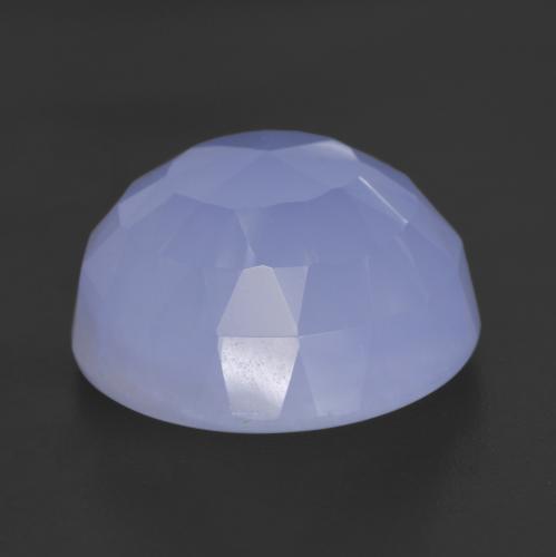 10.30 ct Blue Chalcedony Stone, Natural Chalcedony in Round Buff-Top Shape for Sale