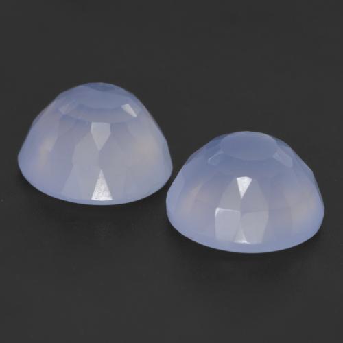 Chalcedony Gemstones in 10 mm (calibrated) Size for Sale, Chalcedony Stones in Violet Blue Color