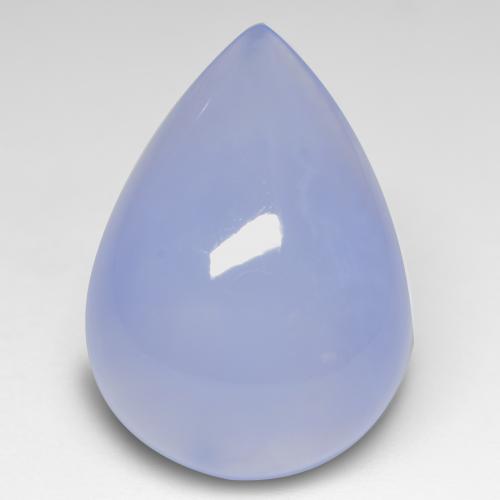 Royal Violet Chalcedony Gem - 10.4ct Pear Cabochon (ID: 533345)