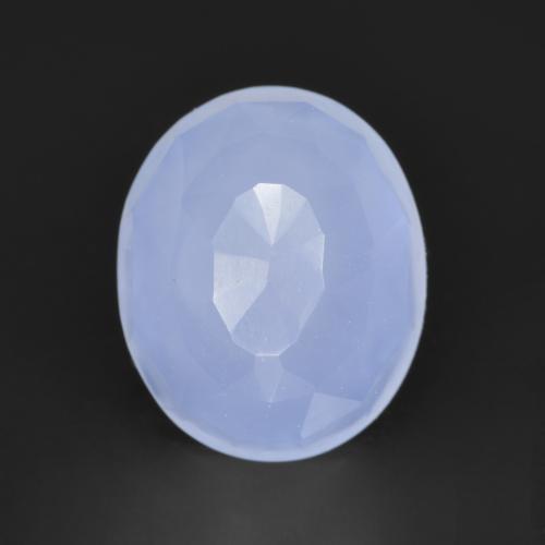 Violet Blue Chalcedony Gem - 3.9ct Oval Buff-Top (ID: 553083)