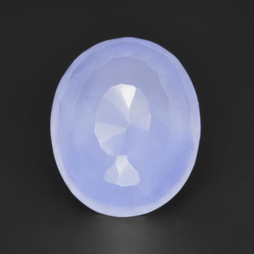 Light Purplish Blue Chalcedony Gem - 3.4ct Oval Buff-Top (ID: 553084)