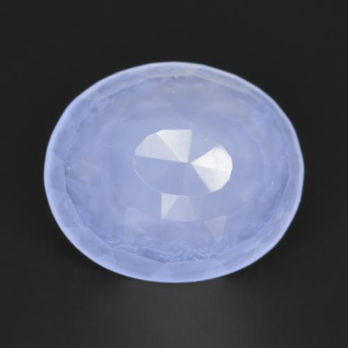 Violet Blue Chalcedony Gem - 3.1ct Oval Buff-Top (ID: 553085)