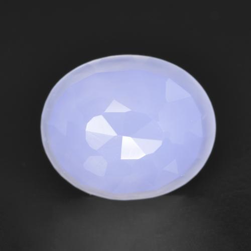 Light Blue Chalcedony Gem - 4ct Oval Buff-Top (ID: 553087)