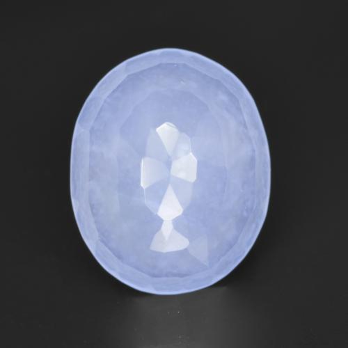 Light Purplish Blue Халцедон Камень - 3ct Форма Овал огранка Buff-Top (ID: 553090)