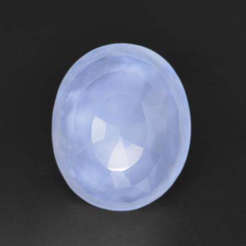Light Purplish Blue Chalcedony Gem - 3.5ct Oval Buff-Top (ID: 553092)