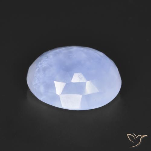 Chalcedony Gemstone in 10.4 x 8.7 mm Size for Sale, Chalcedony Stone in Light Purplish Blue Color