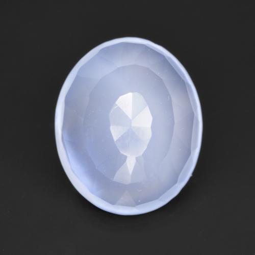 Light Purplish Blue Халцедон Камень - 3.3ct Форма Овал огранка Buff-Top (ID: 553558)