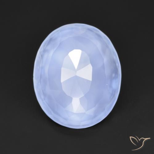 Calcedonio blu taglio ovale da 3,1 ct dalla Namibia, dimensione 10,8 x 9mm, pietra preziosa naturale non trattati , purezza Translucent, Calcedonio Formato ovale da 1 pz, durezza Mohs di 6,5 - 7 adatto per gioielli da indossare ogni giorno, Photo A