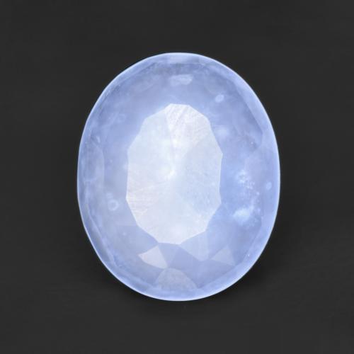 Violet Blue Chalcedony Gem - 2.7ct Oval Buff-Top (ID: 553564)