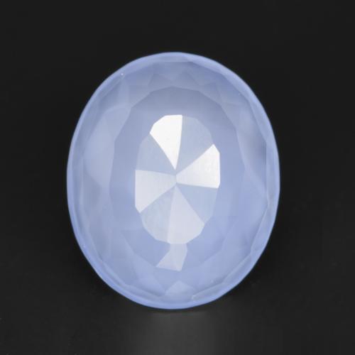 Violet Blue Chalcedony Gem - 3.3ct Oval Buff-Top (ID: 553741)