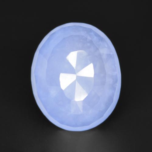Фиолетово-синий Халцедон Камень - 3.1ct Форма Овал огранка Buff-Top (ID: 553751)