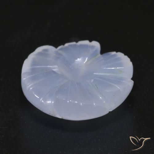 Chalcedony Gemstone in 17.2 x 17 mm Size for Sale, Chalcedony Stone in Violet Blue Color