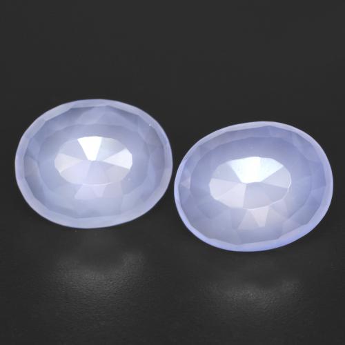 Light Blue Chalcedony Gem - 2.8ct Oval Buff-Top (ID: 601962)